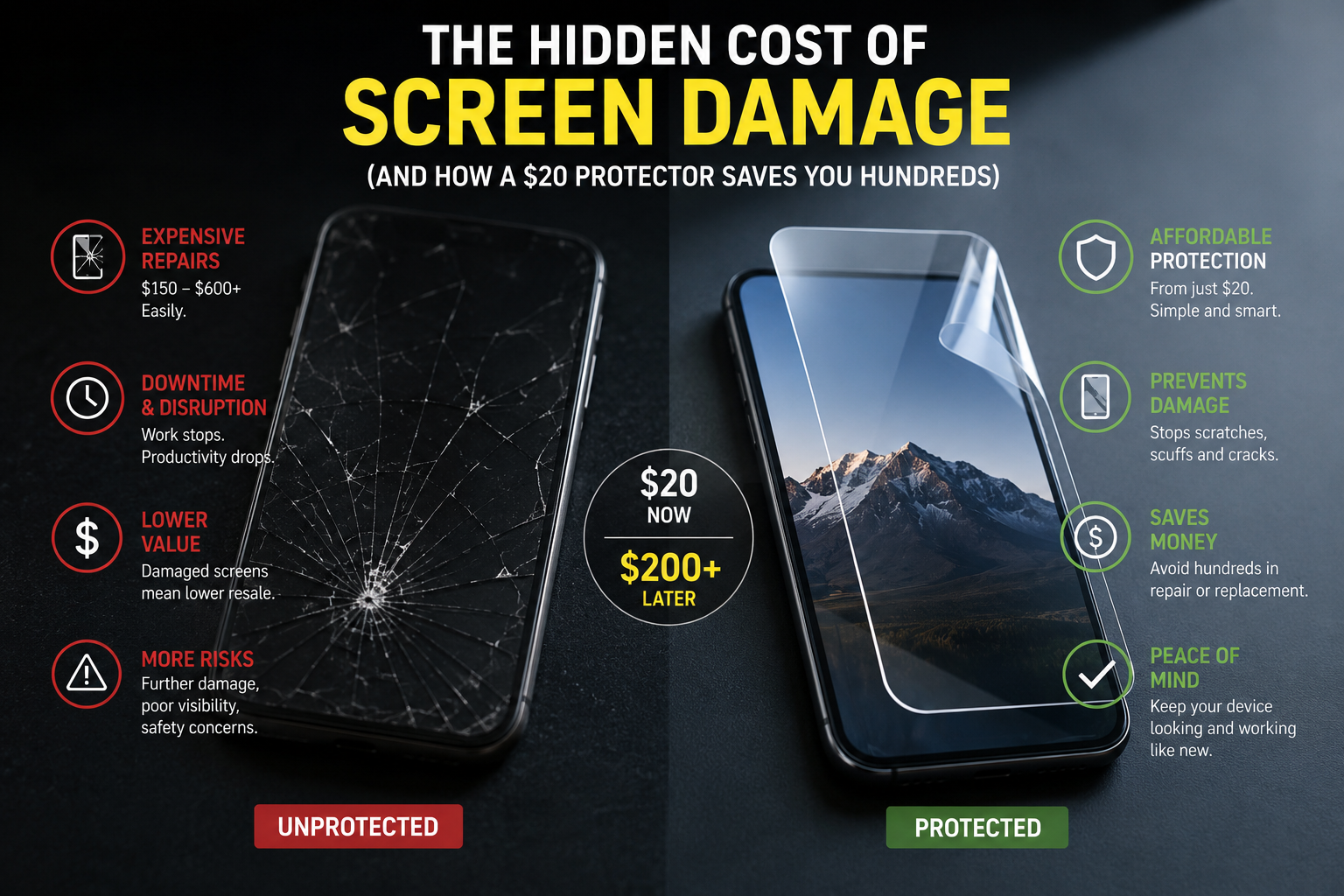 Screen Assult The Hidden Cost of Screen Damage (And How a $20 Protector Saves You Hu ...