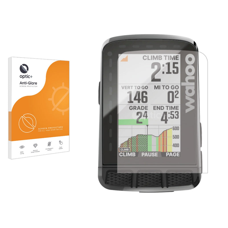 Optic+ Anti-Glare Screen Protector for Wahoo Elemnt Roam 2