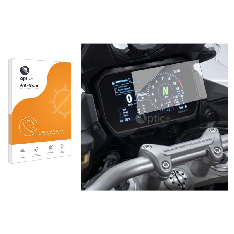 Optic+ Anti-Glare Screen Protector for Ducati Multistrada V4S 2023 TFT-Display