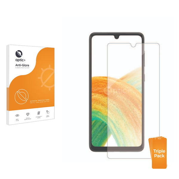 3pk Optic+ Anti-Glare Screen Protectors for Samsung Galaxy A33 5G