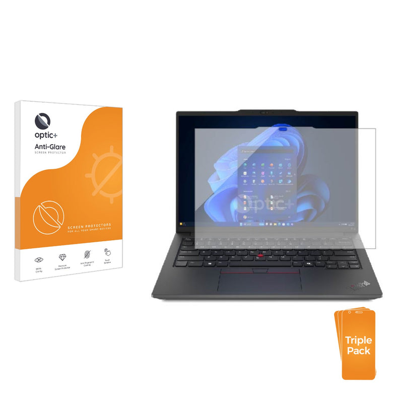 3pk Optic+ Anti-Glare Screen Protectors for Lenovo ThinkPad E14 Gen 6