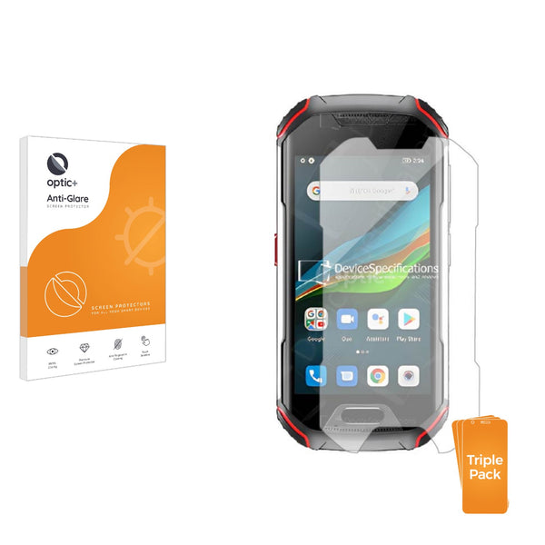 3pk Optic+ Anti-Glare Screen Protectors for Unihertz Atom XL