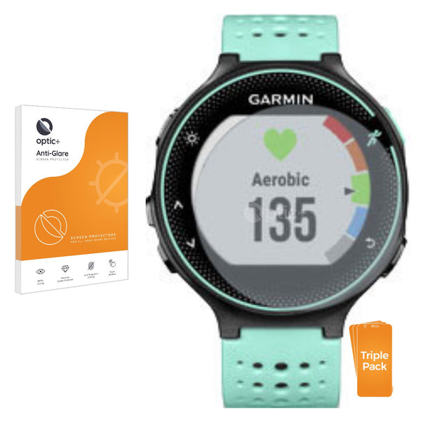 3pk Optic+ Anti-Glare Screen Protectors for Garmin Forerunner 235