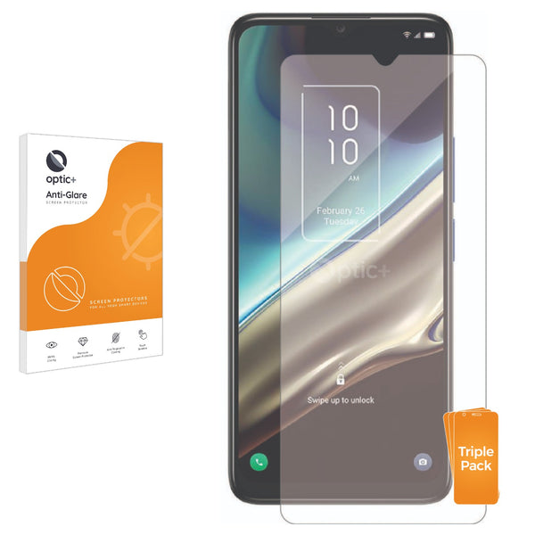 3pk Optic+ Anti-Glare Screen Protectors for TCL 406s