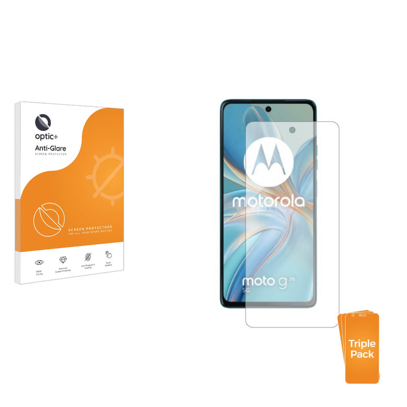 3-pack of Anti-Glare Screen Protectors for Motorola Moto G75