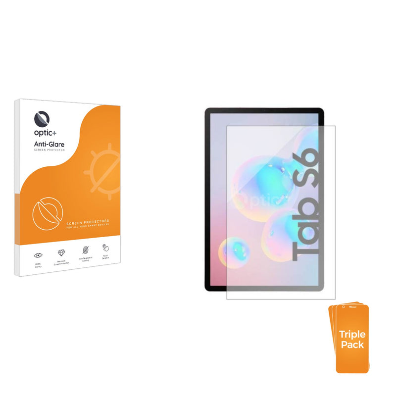 3pk Optic+ Anti-Glare Screen Protectors for Samsung Galaxy Tab S6