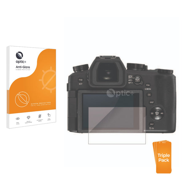 3pk Optic+ Anti-Glare Screen Protectors for Leica V-LUX 5