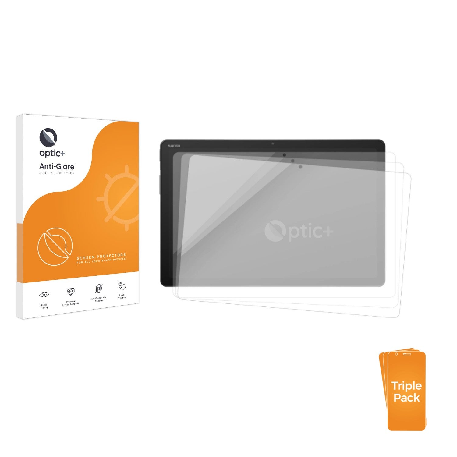 3pk Optic+ Anti-Glare Screen Protectors for Sunmi CPad 14