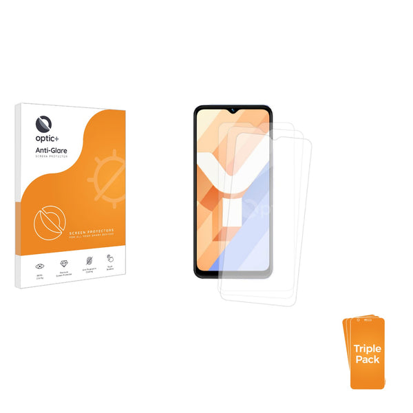 3-pack of Anti-Glare Screen Protectors for Vivo Y02A