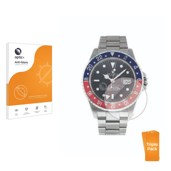 3pk Optic+ Anti-Glare Screen Protectors for Rolex GMT-Master II