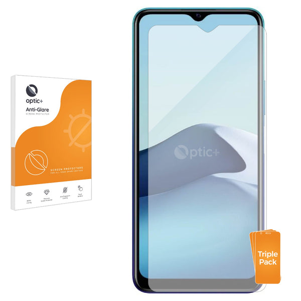 3pk Optic+ Anti-Glare Screen Protectors for Vivo Y20a