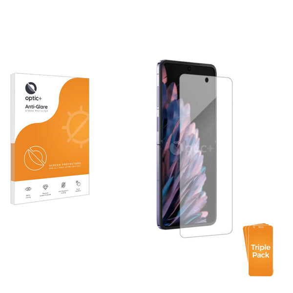 3pk Optic+ Anti-Glare Screen Protectors for Oppo Find N2 Flip