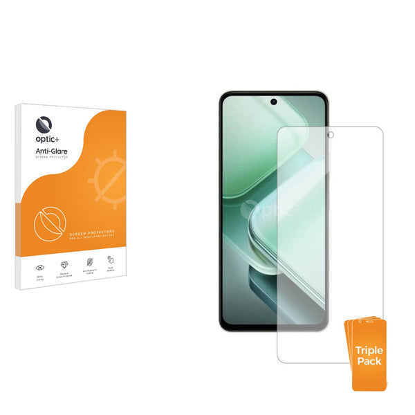 3pk Optic+ Anti-Glare Screen Protectors for Vivo iQOO Z9x