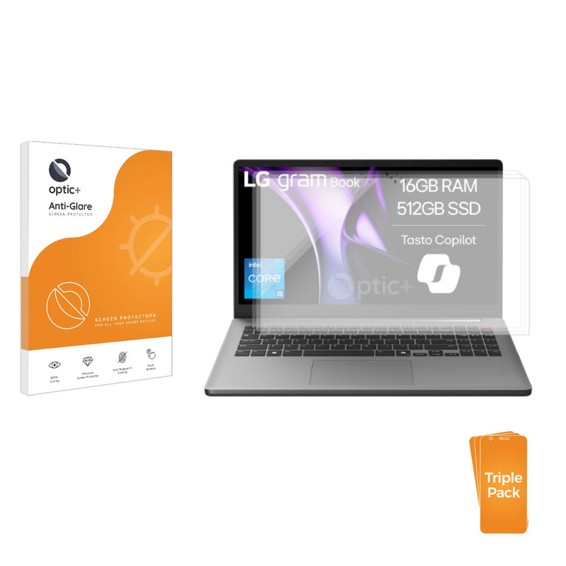 3-pack of Anti-Glare Screen Protectors for LG gram Book 15.6