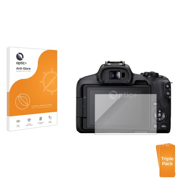 3pk Optic+ Anti-Glare Screen Protectors for Canon EOS R50