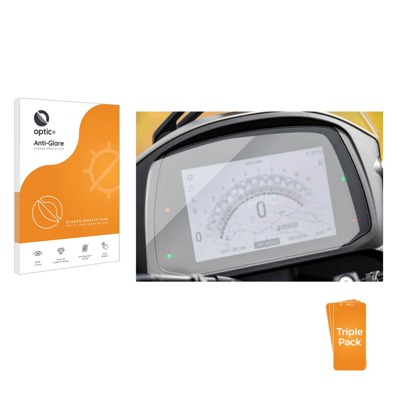 3pk Optic+ Anti-Glare Screen Protectors for Moto Morini Seiemmezzo TFT Display 5 2022-2023