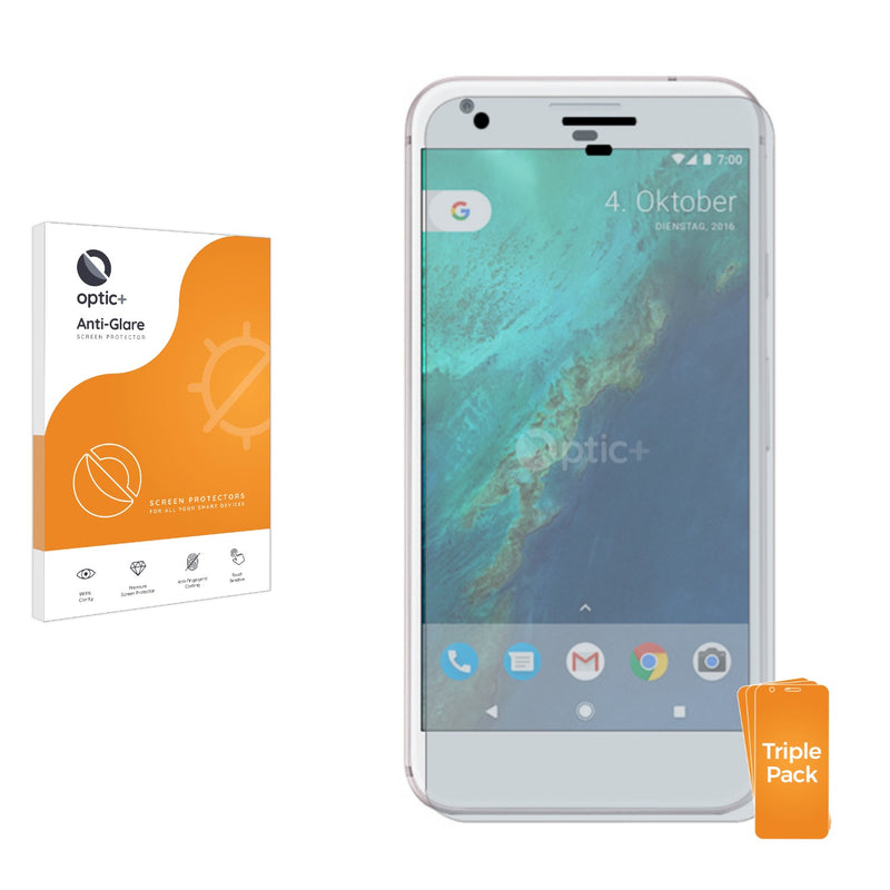 3pk Optic+ Anti-Glare Screen Protectors for Google Pixel XL