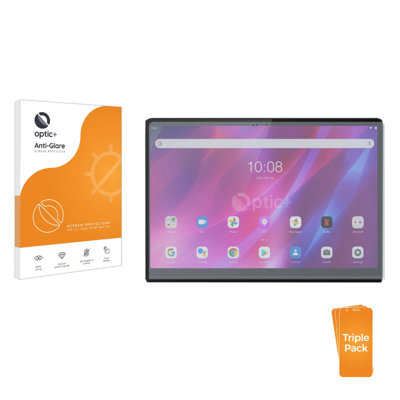 3pk Optic+ Anti-Glare Screen Protectors for Lenovo Yoga Tab 11