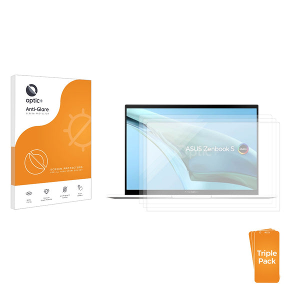 3-pack of Anti-Glare Screen Protectors for ASUS ZenBook S 13 OLED UM5302L