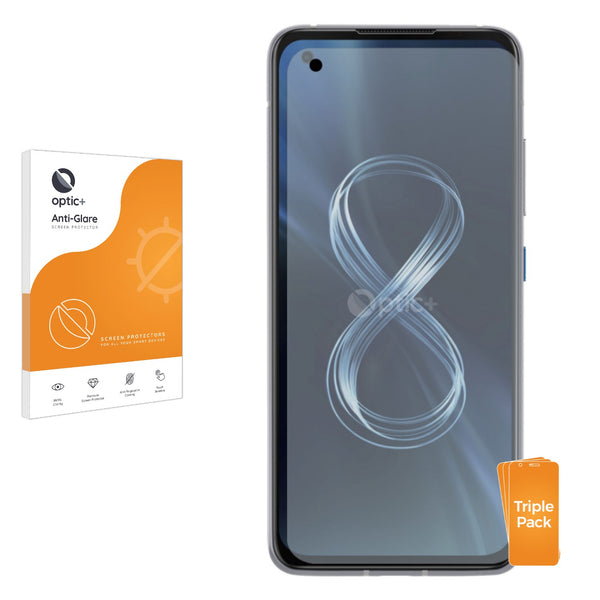 3pk Optic+ Anti-Glare Screen Protectors for Asus ZenFone 8