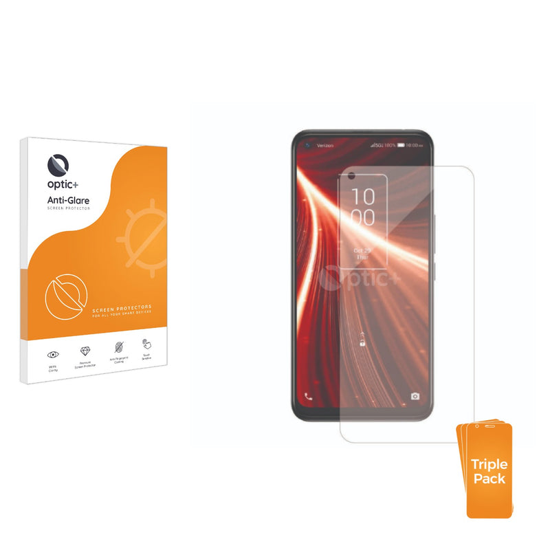 3pk Optic+ Anti-Glare Screen Protectors for TCL 10 5G UW