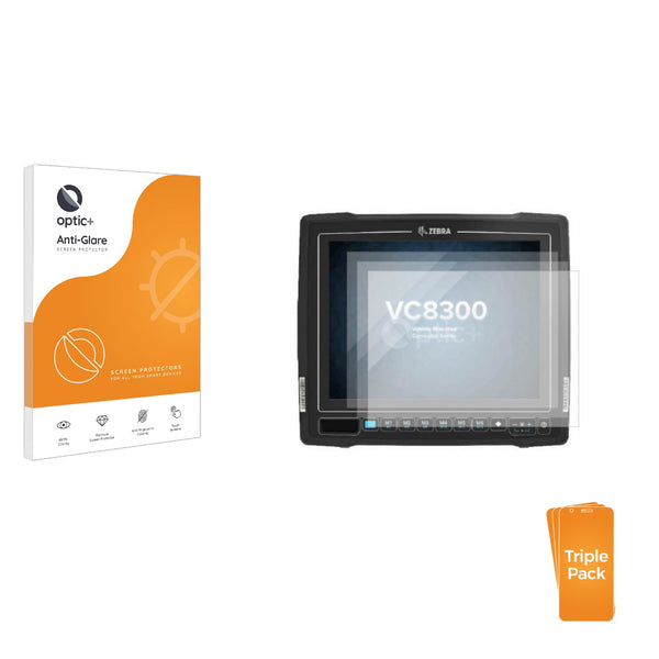 3-pack of Anti-Glare Screen Protectors for Zebra VC8300 8"