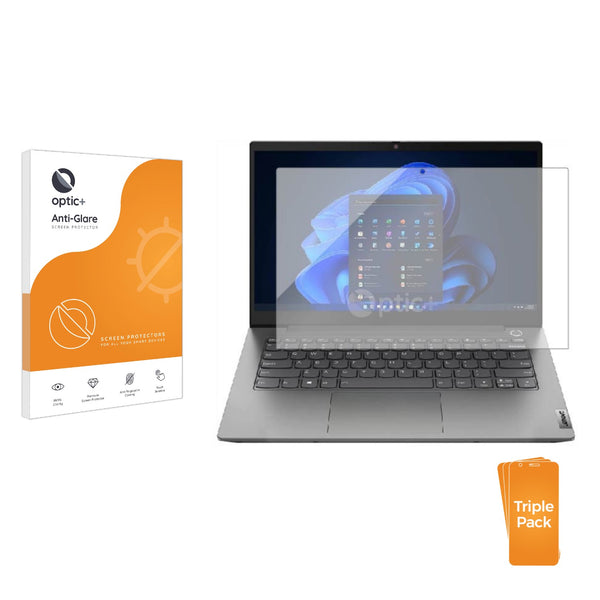 3pk Optic+ Anti-Glare Screen Protectors for Lenovo ThinkBook 14 Gen 4 2-in-1