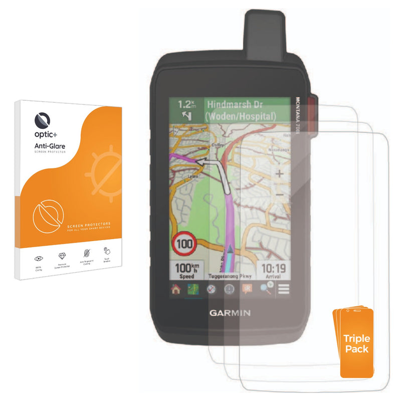 3-pack of Anti-Glare Screen Protectors for Garmin Montana 700