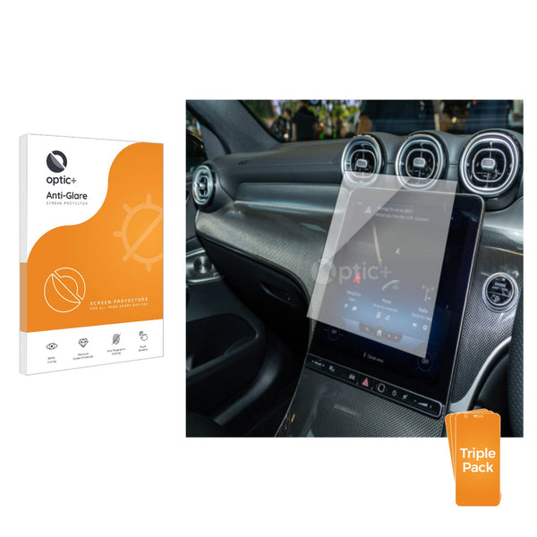 3pk Optic+ Anti-Glare Screen Protectors for Mercedes-Benz GLC X254 GPS Navigation 2023