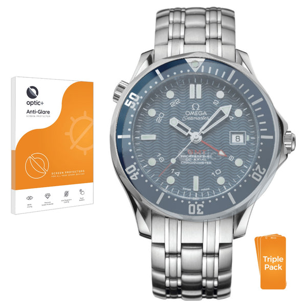 3pk Optic+ Anti-Glare Screen Protectors for Omega Seamaster Diver (41 mm)