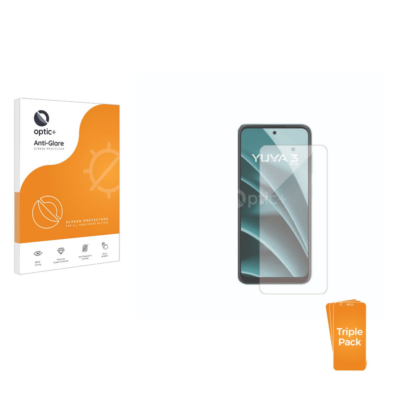 3pk Optic+ Anti-Glare Screen Protectors for Lava Yuva 3