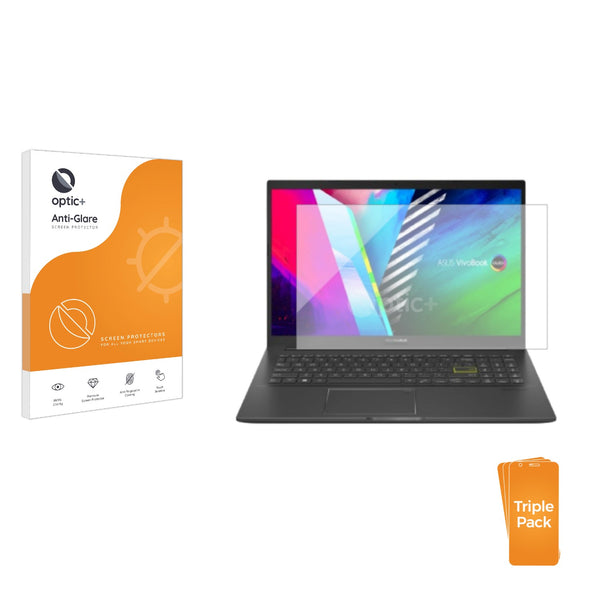 3pk Optic+ Anti-Glare Screen Protectors for ASUS Vivobook Go 15 OLED