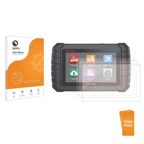 3-pack of Anti-Glare Screen Protectors for iCarsoft CR Max Professional OBD Scan Tool