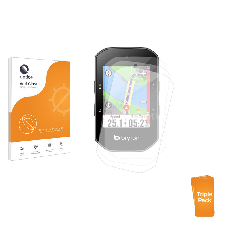 3-pack of Anti-Glare Screen Protectors for Bryton Rider S500E