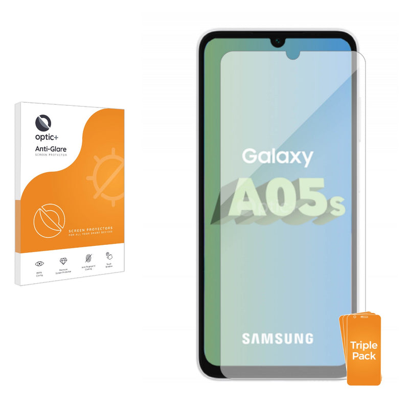 3pk Optic+ Anti-Glare Screen Protectors for Samsung Galaxy A05s