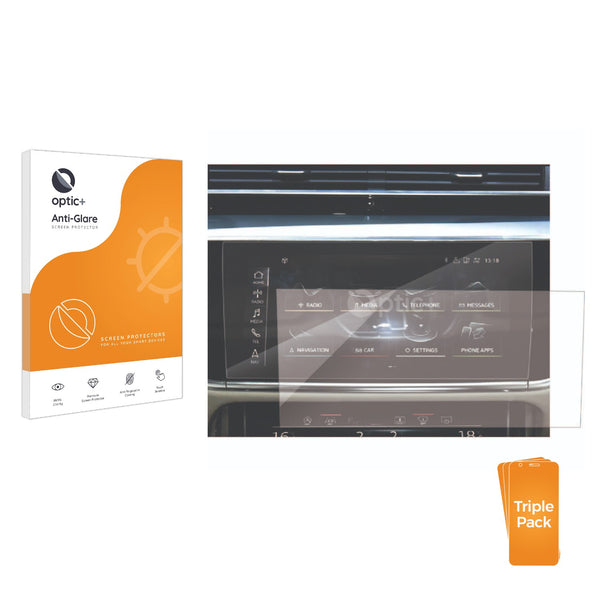 3pk Optic+ Anti-Glare Screen Protectors for Audi A8 D5 8.6" Infotainment System