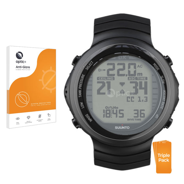 3pk Optic+ Anti-Glare Screen Protectors for Suunto DX