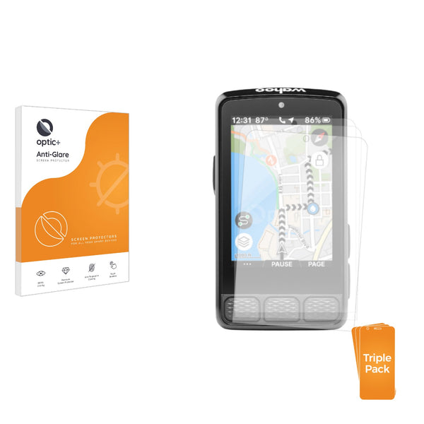 3-pack of Anti-Glare Screen Protectors for Wahoo Elemnt Bolt 3