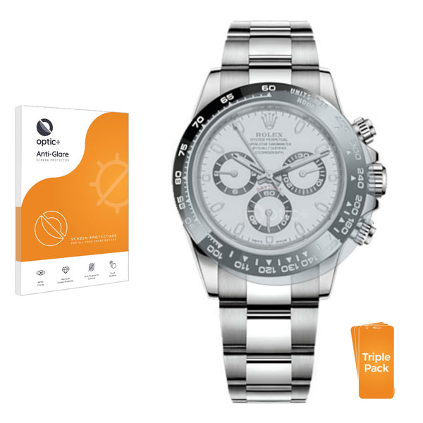 3pk Optic+ Anti-Glare Screen Protectors for Rolex Cosmograph Daytona (40 mm)