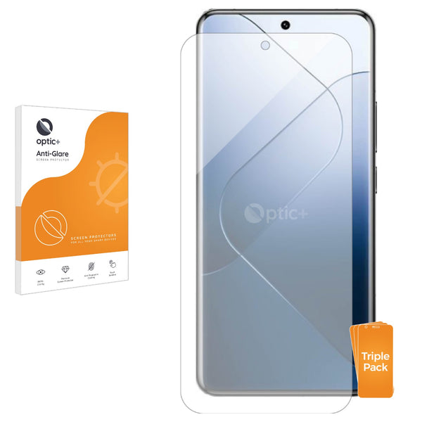 3pk Optic+ Anti-Glare Screen Protectors for Xiaomi 14