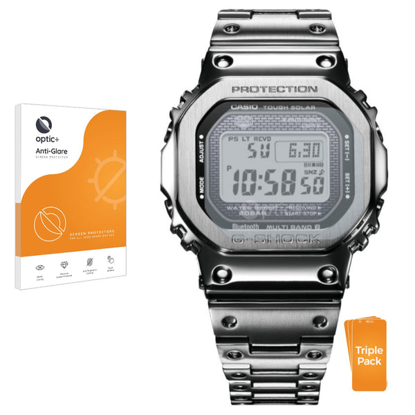 3pk Optic+ Anti-Glare Screen Protectors for Casio G-Shock GMW-B5000D-1ER