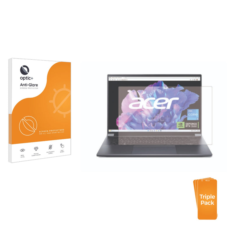 3pk Optic+ Anti-Glare Screen Protectors for Acer Swift X 14"