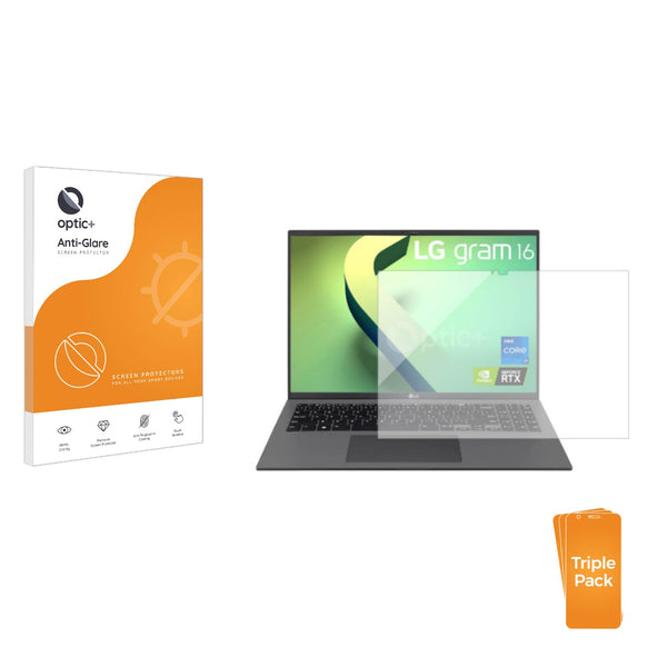 3-pack of Anti-Glare Screen Protectors for LG gram 16 2022