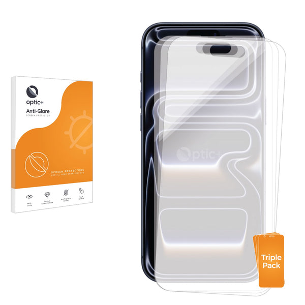 3-pack of Anti-Glare Screen Protectors for Apple iPhone 17 Pro Max