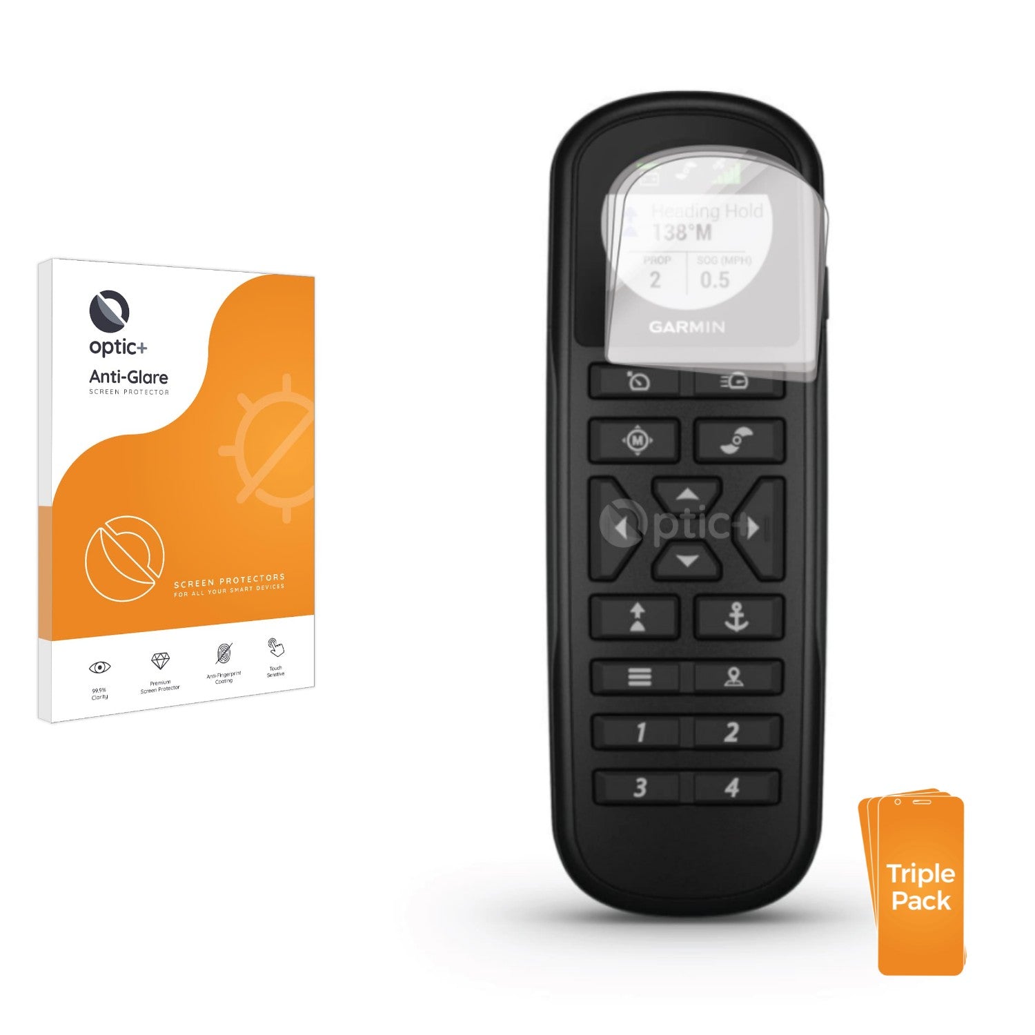 3pk Optic+ Anti-Glare Screen Protectors for Garmin Marine Floating ...