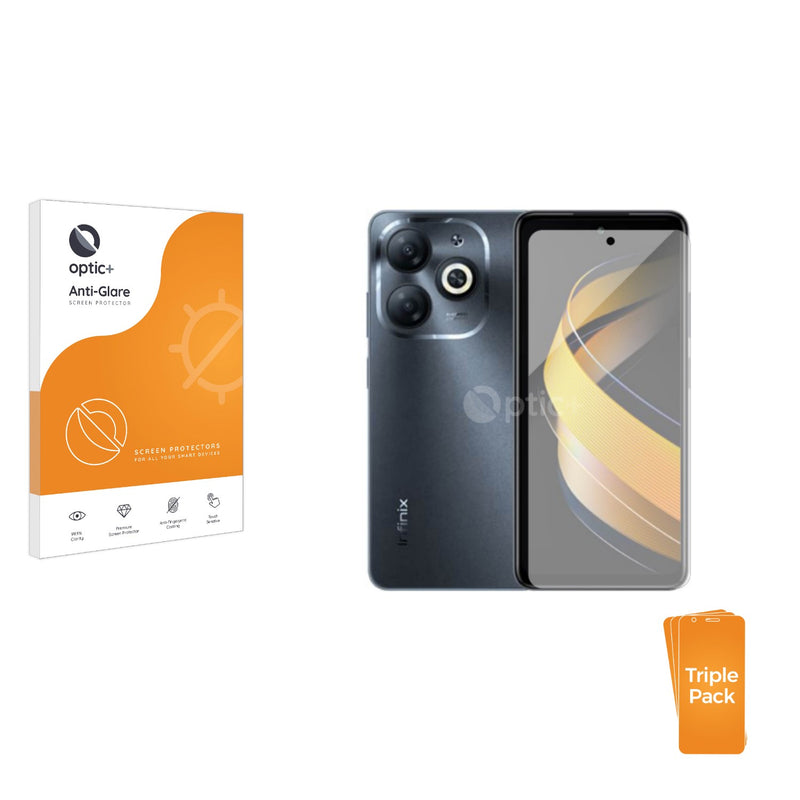 3pk Optic+ Anti-Glare Screen Protectors for Infinix Smart 8 HD