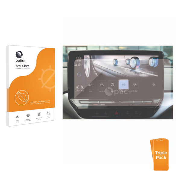 3pk Optic+ Anti-Glare Screen Protectors for Volkswagen ID.4 Discover Pro 12