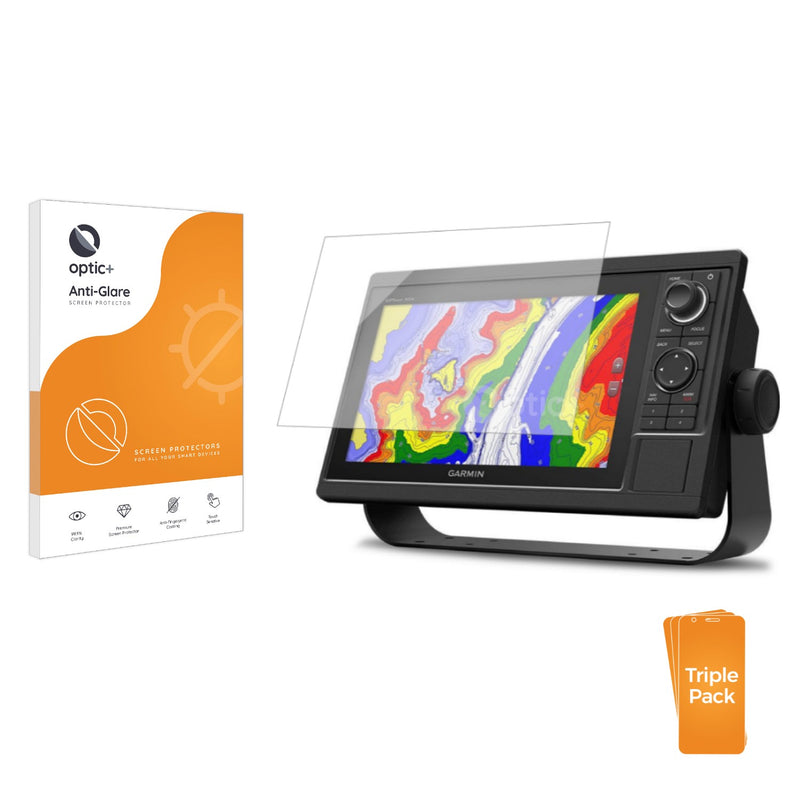 3pk Optic+ Anti-Glare Screen Protectors for Garmin GPSMAP 1042xsv