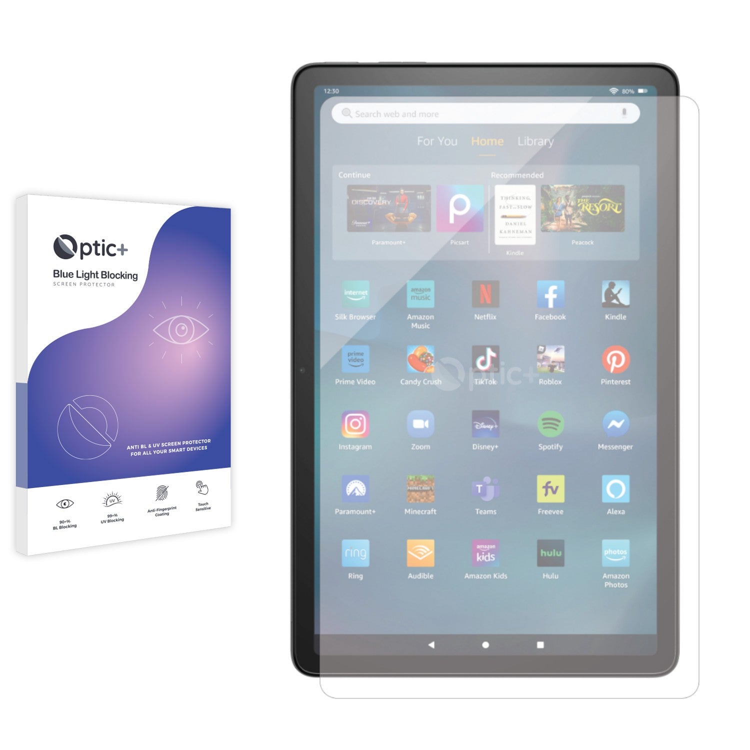 Optic+ Blue Light Blocking Screen Protector for Amazon Fire Max 11 ...