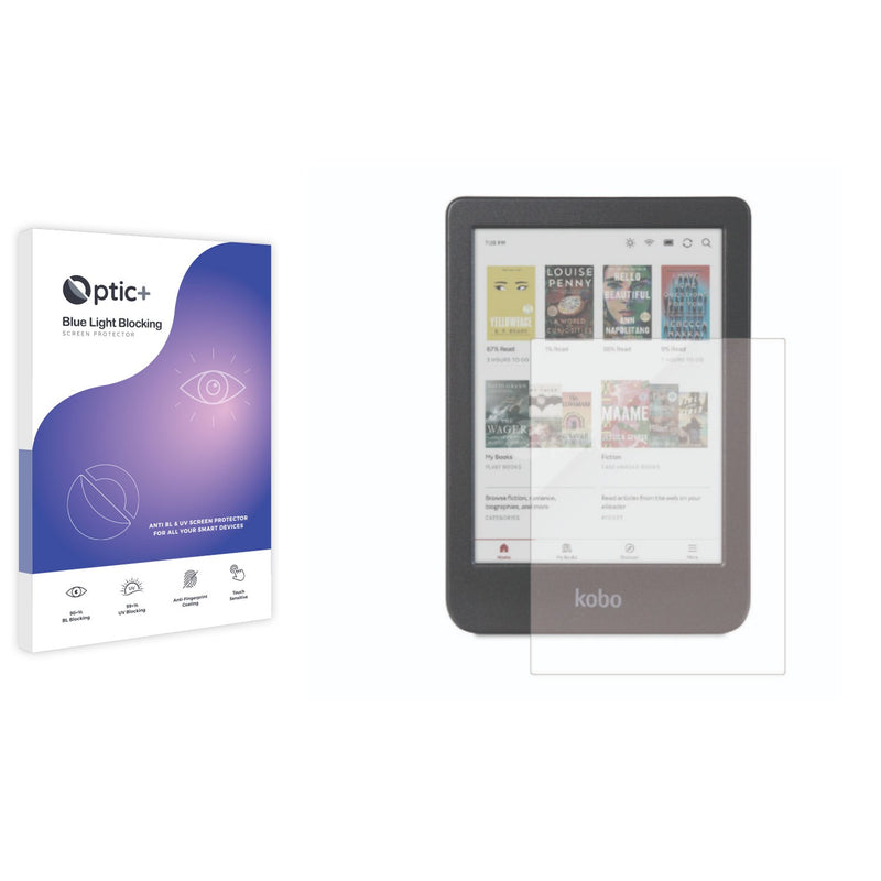 Optic+ Blue Light Blocking Screen Protector for Kobo Clara Colour